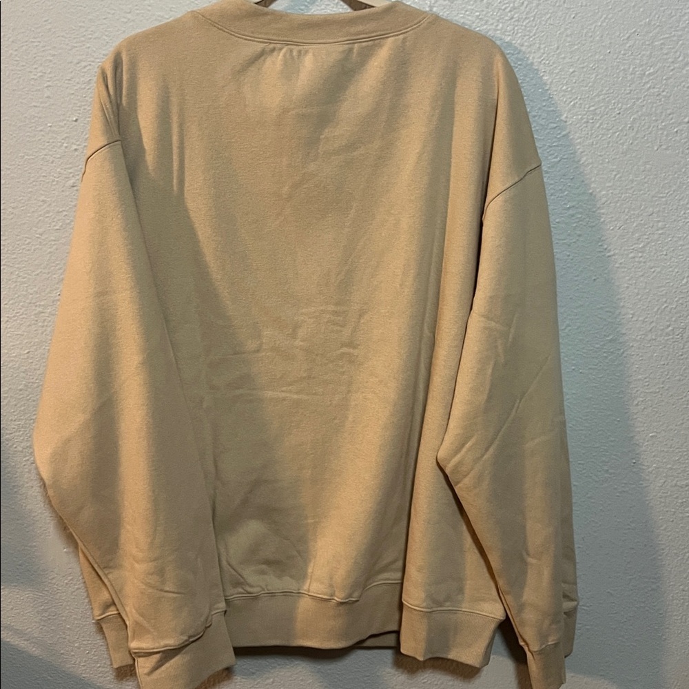 Beige Button-Up Cardigan nwt men’s size large grandpa scholar academia - Picture 6 of 6